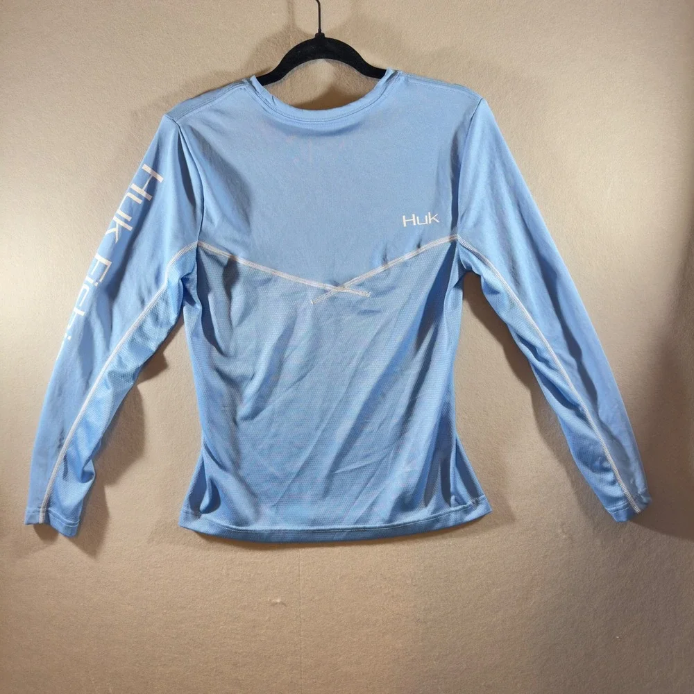390 | Huk Performance Fishing Kids‎ Small Long Sleeve Shirt Blue H6120018
